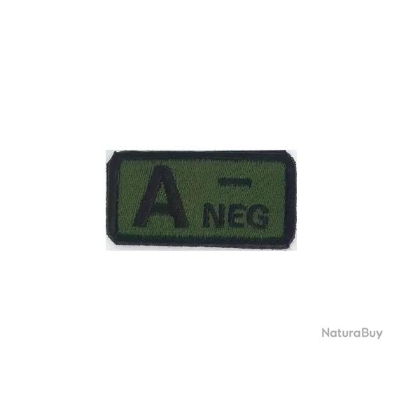 Patch A- Groupe sanguin A- Vert velcro - Livraison gratuite