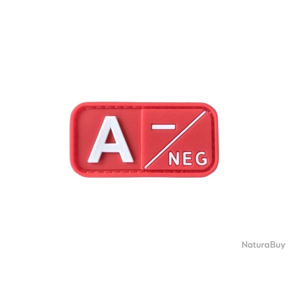Patch A- Groupe sanguin A- PVC Rouge velcro - Livraison gratuite