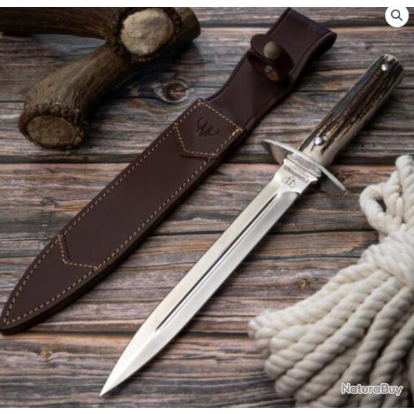 DAGUE EN BOIS DE CERF CUDEMAN 113-C