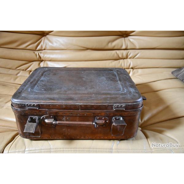 Tr�s rare caisse en cuivre pour transport fus�es d'obus fin 19� si�cle