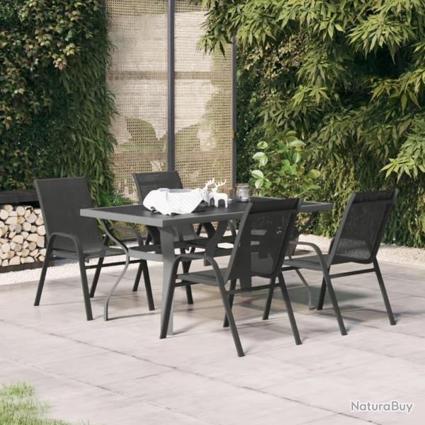Ensemble � manger de jardin 5 pcs Gris et noir