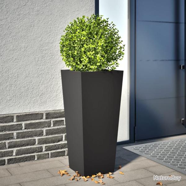 Jardini�re noir 35x35x75 cm acier