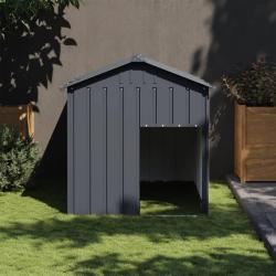 Niche pour chien avec toit anthracite acier galvanis&eacute;