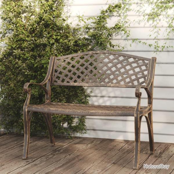 Banc de jardin 102 cm aluminium coul� bronze
