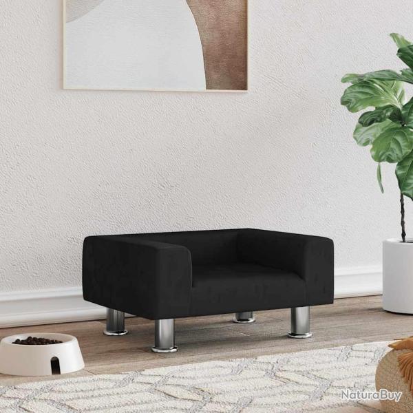 Lit pour chien noir 50x40x26,5 cm velours