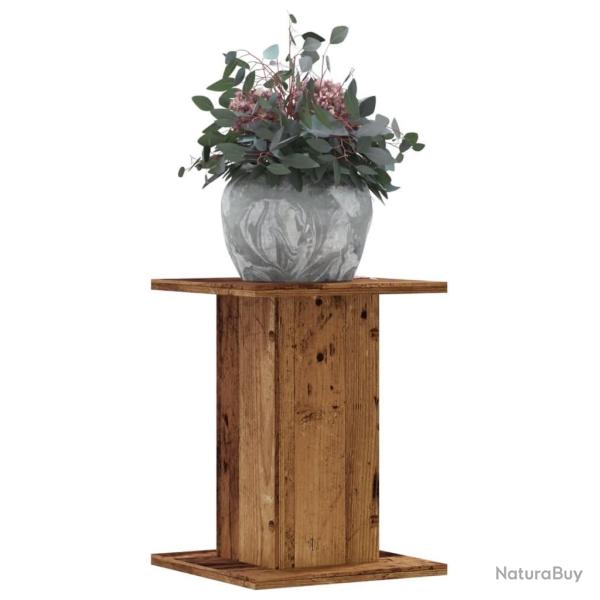 Supports pour plantes 2 pcs vieux bois bois d'ing�nierie