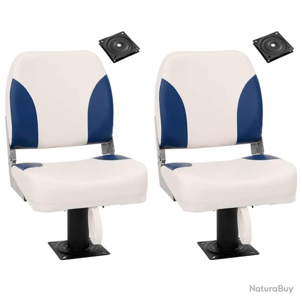 Siges de bateau lot de 2 avec pidestal pivotant  360