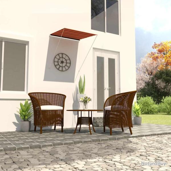 Auvent rtractable 100x150 cm Orange et marron