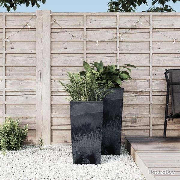 Jardini�re et int�rieur amovible anthracite PP aspect b�ton