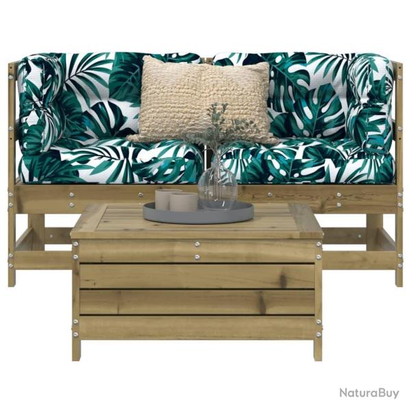 Salon de jardin 3 pcs bois de pin impr�gn�