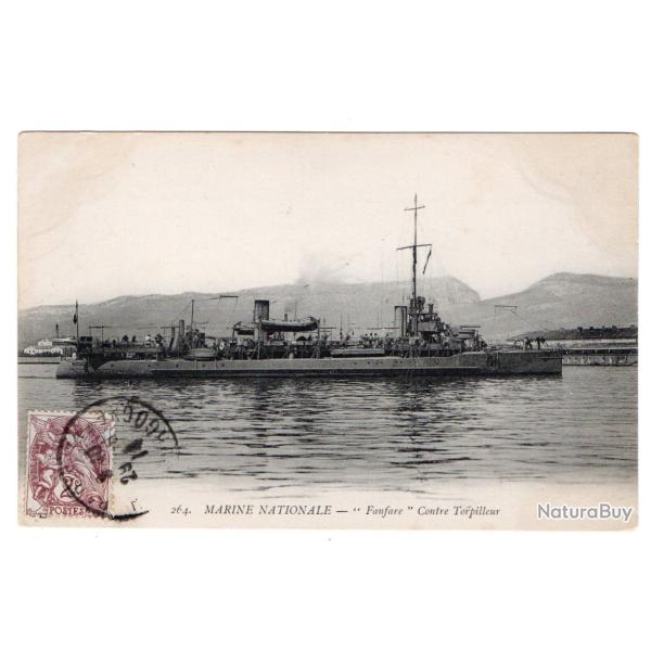 CPA - MARINE NATIONALE - " Fanfare "  Contre Torpilleur - N�3251