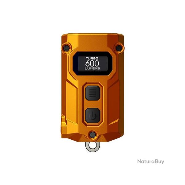 Lampe Porte-cl�s Nitecore Tini 3 600 Lumens - �cran OLED - Orange