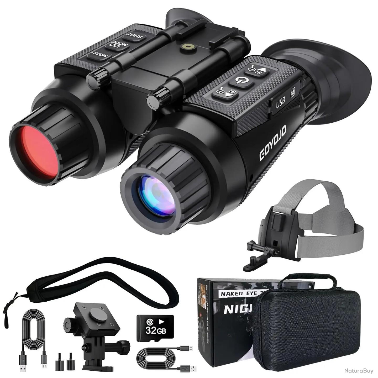Jumelle Vision Nocturne HUNTMAX Zoom X4 - Enregistrement Vidéo Infrarouge, écran, 250-300m