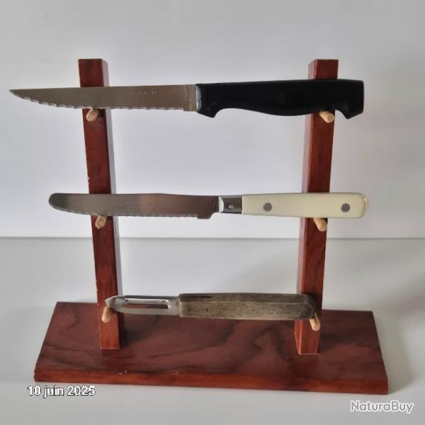 Muela Pr�sentoir bois (vide) pour 3 couteaux