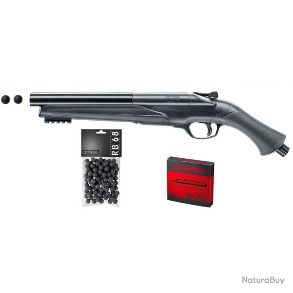 Pack Fusil T4E TS68 Cal. 68 - 16 J,100 billes & 5 cartouches CO2