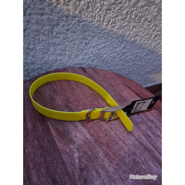 Collier pour chien fluo jaune