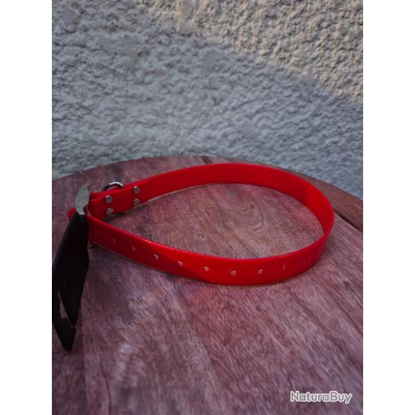Collier pour chien fluo rouge