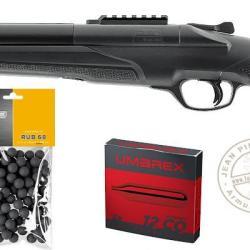 Pack fusil CO2 &agrave; balles de caoutchouc Umarex T4E TS 68 Gen2 - Cal.68 (16 Joules max)