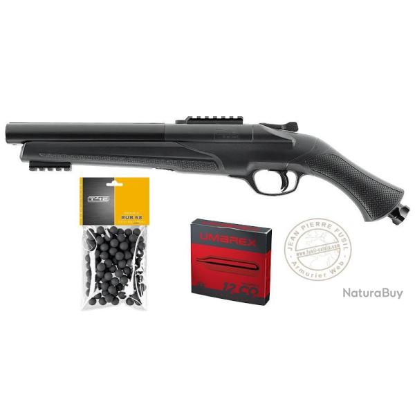 Pack fusil CO2  balles de caoutchouc Umarex T4E TS 68 Gen2 - Cal.68 (16 Joules max)