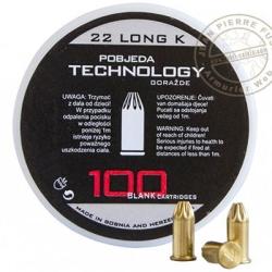 Cartouches .22 long à blanc x100