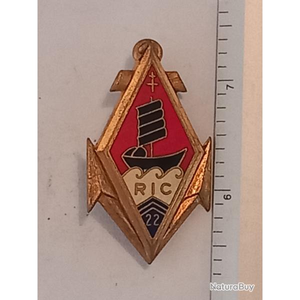 Insigne du 22�me r�giment d'infanterie coloniale (22�me RIC)