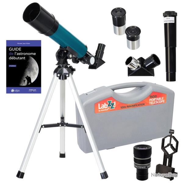 T�lescope Astrophotographie Levenhuk LabZZ TK50 avec Zoom, Oculaires et Accessoires
