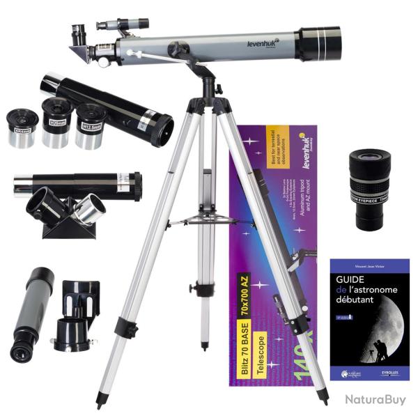 Pack T�lescope Levenhuk Blitz 70 Base avec Zoom, Oculaires et Accessoires