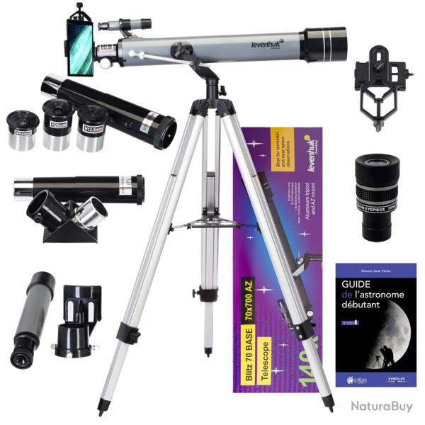 T�lescope Astrophotographie Levenhuk Blitz 70 Base Zoom, Oculaires et Accessoires