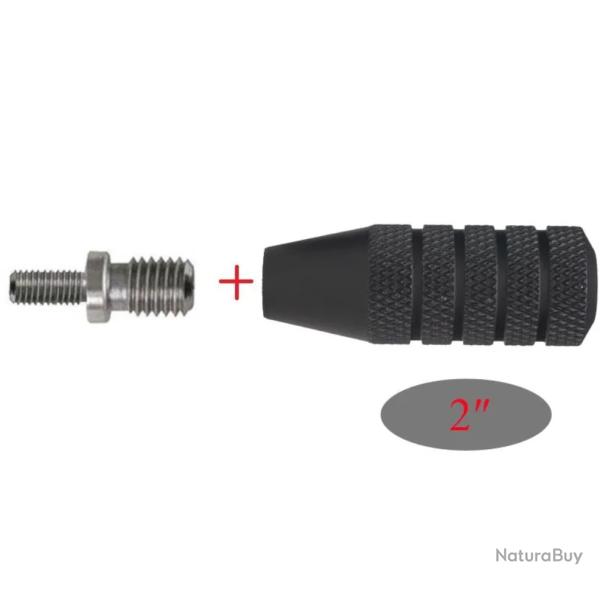 Boule levier d'armement 5/16-24 - Molet� 2" avec adaptateur