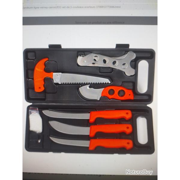 Set de 5 couteaux pro hunt ligne Verney Carron