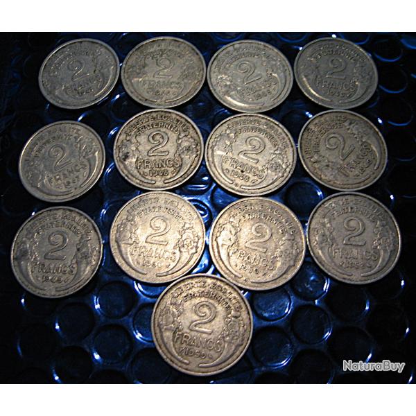 France 12piece de 2 francs (morlon) 1941- 1959 alu R�publique fran�aise