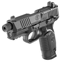 Pistolet FN Herstal 502 noir Cal.22 LR SA canon de 4,6" filet&eacute; 1/2X28 UNF