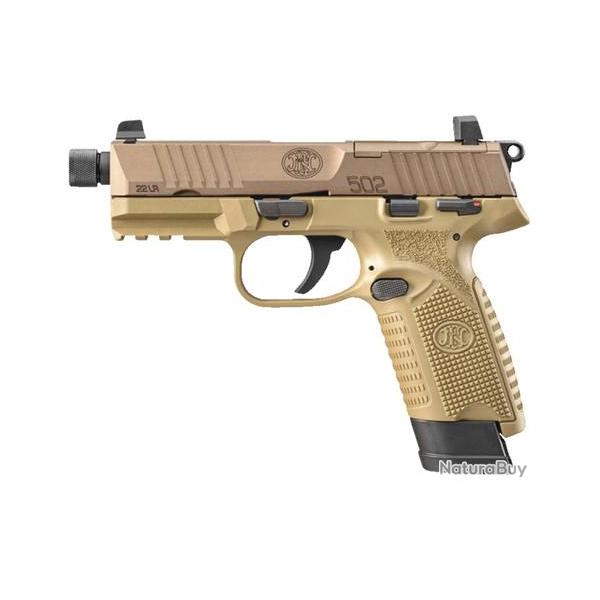 Pistolet FN Herstal 502 tactical fde cal.22 LR sa 15cps 4.6"