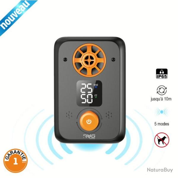 Anti-Aboiement � Ultrasons V2 PRO - 5 Modes