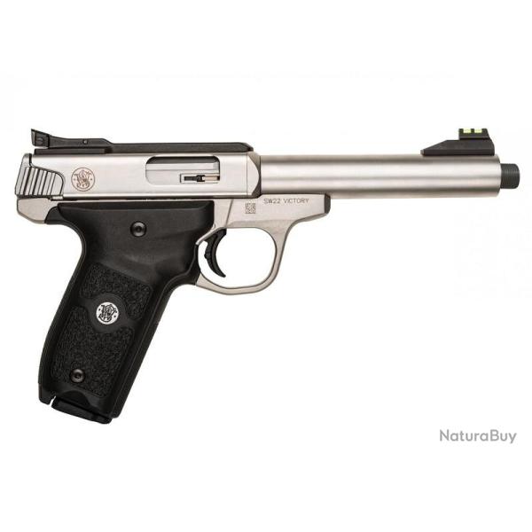 Pistolet Smith & Wesson - S&W 22 Victory - 22 LR - Inox - 5.5" - Canon Filet - 777624
