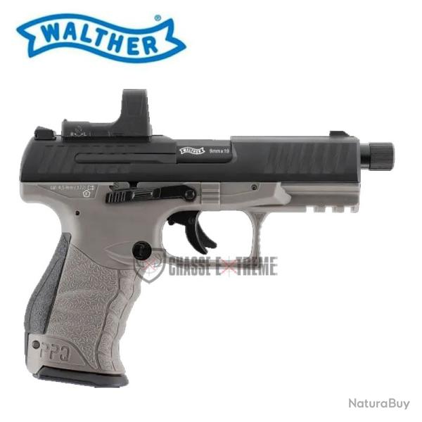Pistolet WALTHER PPQ M2 Q4 TAC Combo 4,6'' Co2 Cal 4.5mm avec Viseur Rds 8