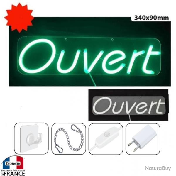 Panneau enseigne lumineuse N�on led verre acrylique � suspendre Ouvert pour camion stand snack