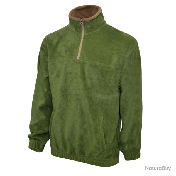 Soldes ! Pull polaire chasse kaki de luxe : S au 3XL
