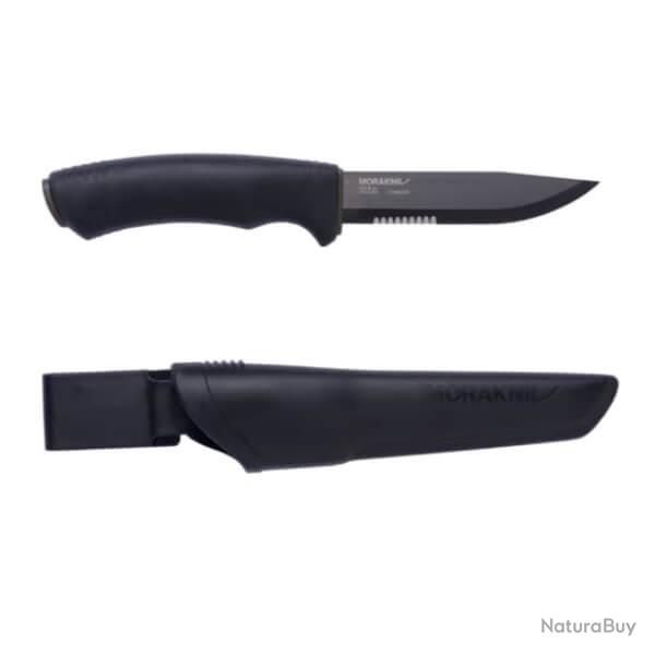 MO12491 Couteau Mora Bushcraft Black SRT lame mixte