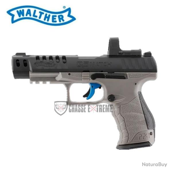 Pistolet WALTHER Q5 Match Combo 5'' Co2 Cal 4.5mm avec Viseur RDS 8