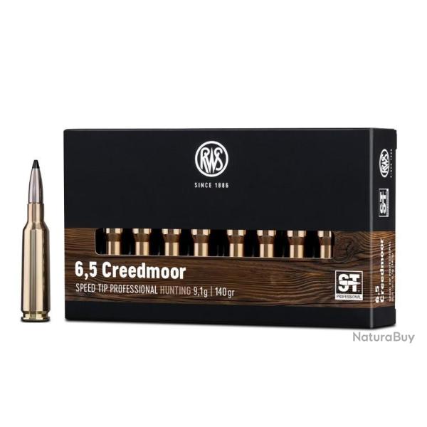 Munitions RWS 6.5 Creedmoor Speed Tip Pro 9.1g 140gr x2 boites