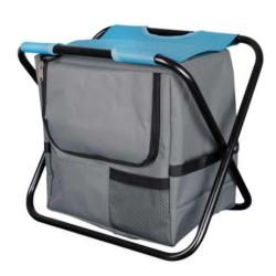 Chaise pliante sac isotherme fermeture zipp&eacute;e 21L assise 29x29cm