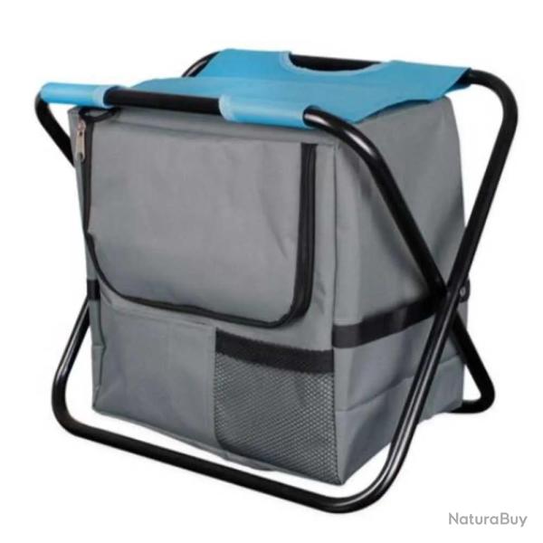 Chaise pliante sac isotherme fermeture zipp�e 21L assise 29x29cm