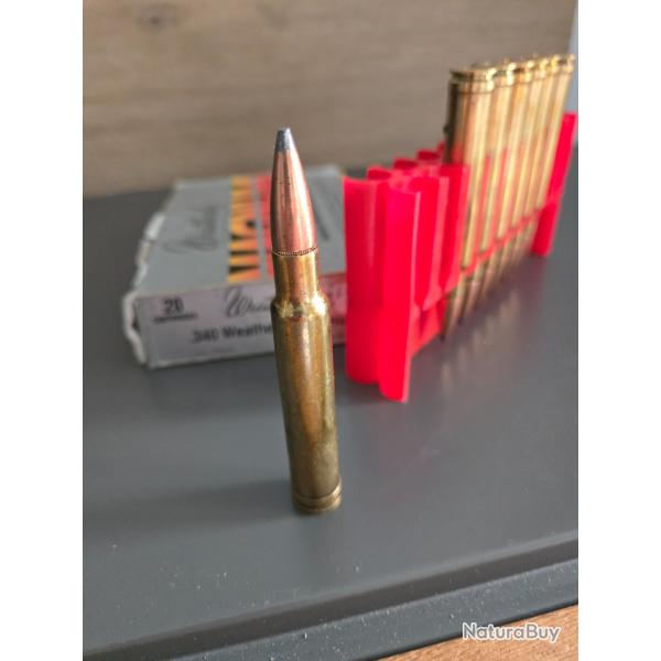 340 weatherby magnum 225 gr spiral point(lot de 7 cartouches)