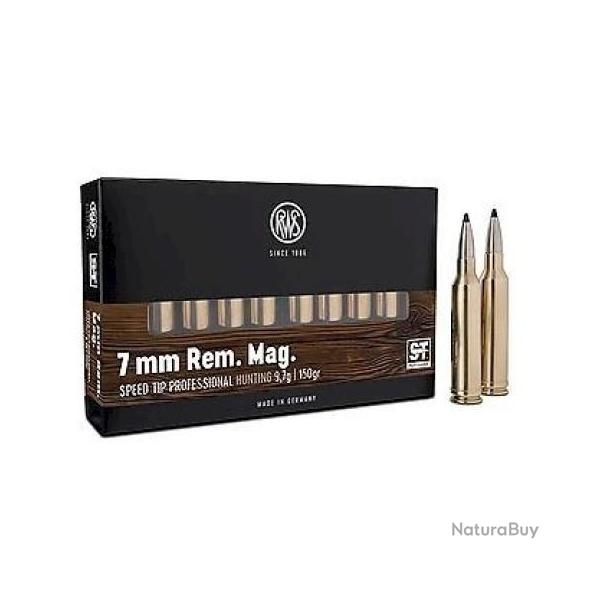 Munitions RWS 7mm Rem. Mag. Speed Tip Pro 9.7g 150gr x2 boites