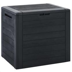 Bo&icirc;te de stockage jardin Anthracite 58,5x46x55 cm Polypropyl&egrave;ne