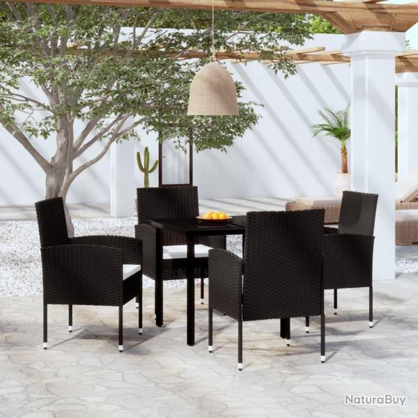 Ensemble � manger de jardin 5 pcs Noir