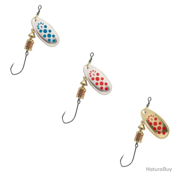 Cuiller MEPPS Comet hame�on simple 2 Argent points bleus