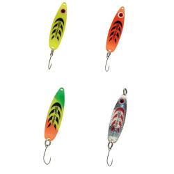 Cuiller ondulante MEPPS Syclops hame&ccedil;on simple 00 Argent/Rouge