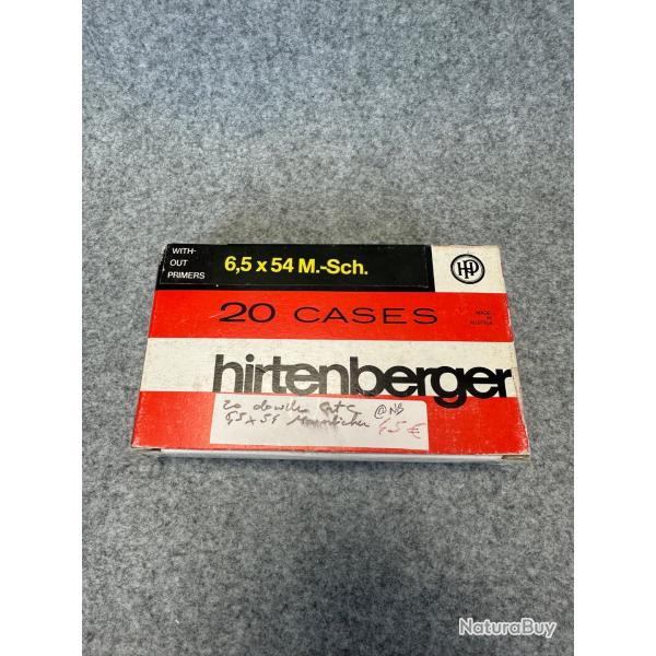 BTE DE 20 DOUILLES CALIBRE 6.5x54 MANNLISCHER SANS AMORCE